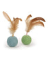 Smartykat Felty Fun Wool Felt & Feather Balls Cat Toys Small Set of 2