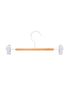 Whitmor Frosted Wire & Wood Set Of 3 Skirt Hanger White