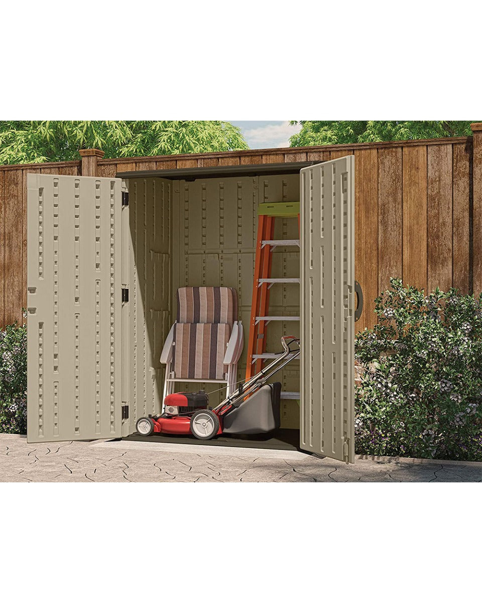 Suncast 54 CUFT Vertical Garden Shed - 53W X 32.5D X 71.5H inch