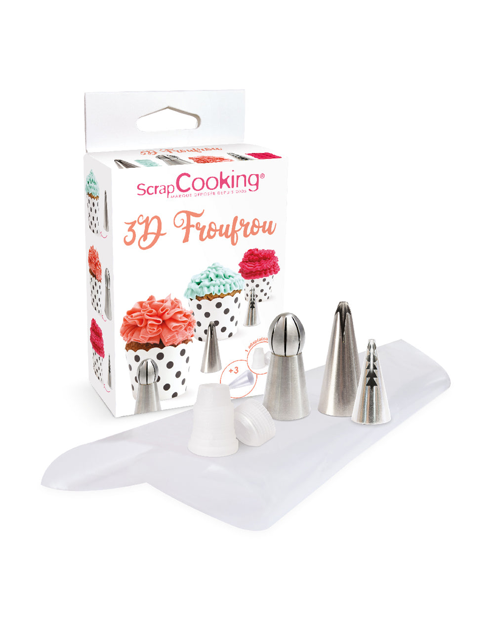 Scrapcooking 3D Froufrou Piping Tip Kit