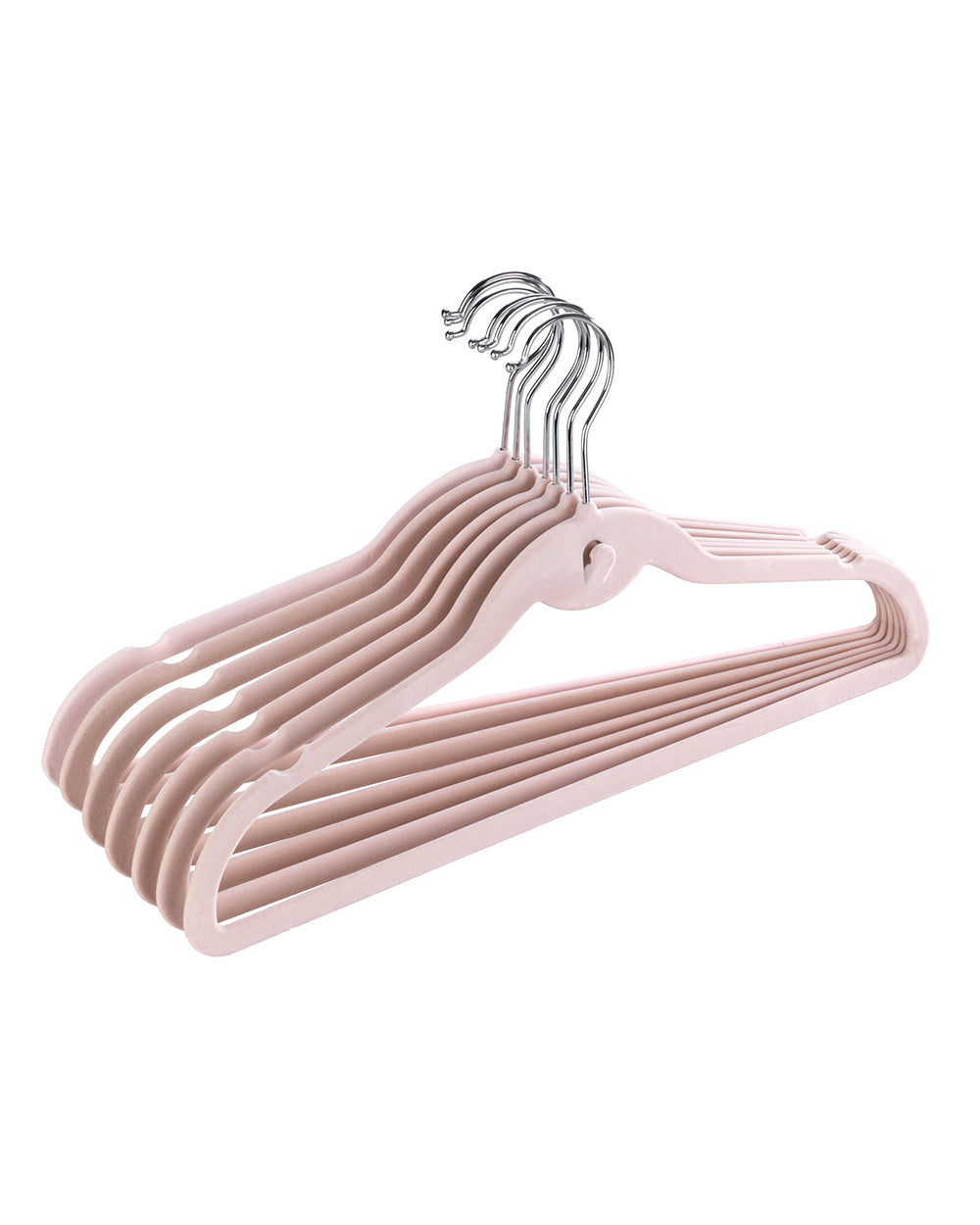 Wenko Flocking Hangers Lady 7 Pieces Rose