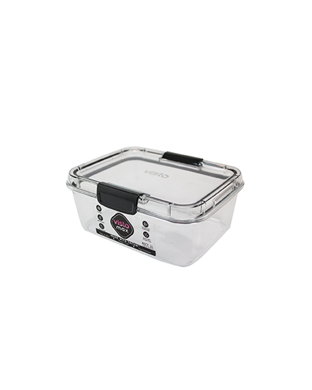 Visto Max 1 Liter Rectangle Storage Container with Clear Base & Lid