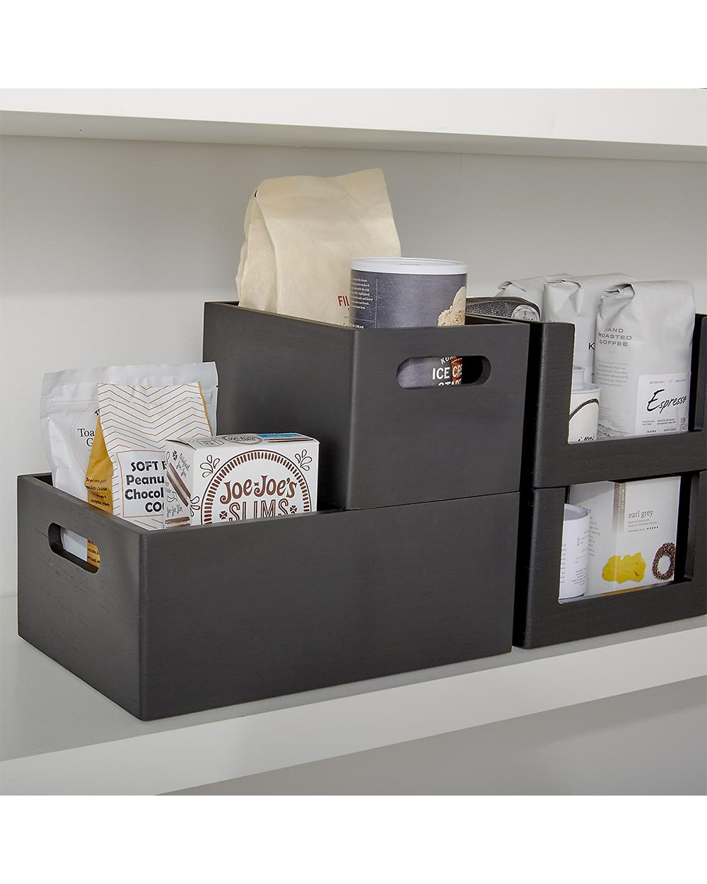 The Home Edit Narrow All Purpose Bin 10 x 7.5 x 6 inch Matte Black