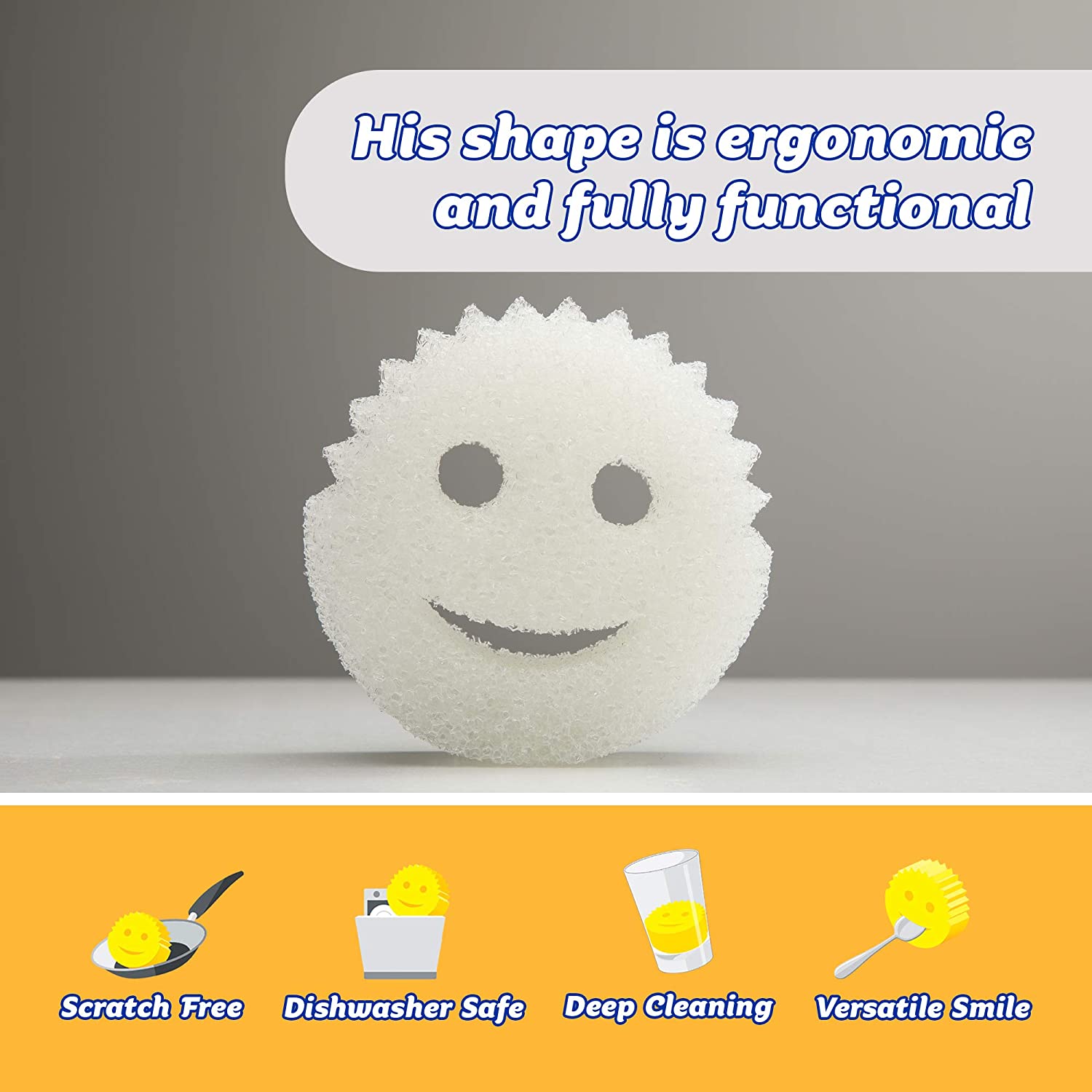 Scrub Daddy Dye/Scratch Free Scrub 1 Count White