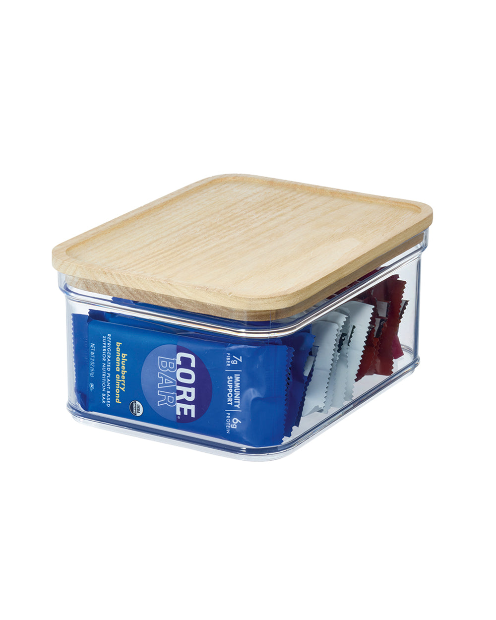 Rosanna Pansino Recycled Plastic Crisp 6 x 8 inch Bin with Wood Lid