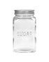 Tala 1.25 Liter Sugar Ribbed Glass Storage Canisters with Screw Top Tin Lids