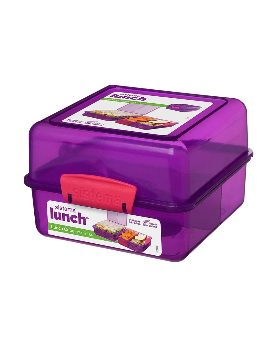 Sistema Lunch Cube Coloured 1.4L Purple