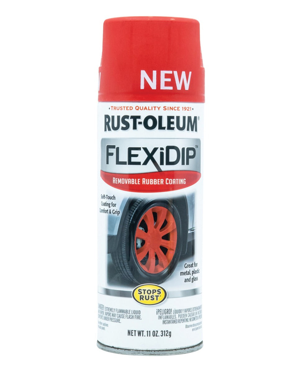 RustOleum Flexidip Removable Rubber Coating Spray Red 11Oz