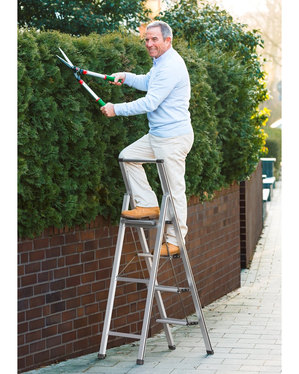 Wenko 4 Step Aluminium Design Stepladder
