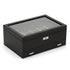 Wolf Roadster 10 pc Watch Box with Drawer Black Ebony Macassar