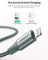 UGREEN USB-C to Lightning MFI Cable Nylon Braided 3A PD Fast Charging 1 Meter Black