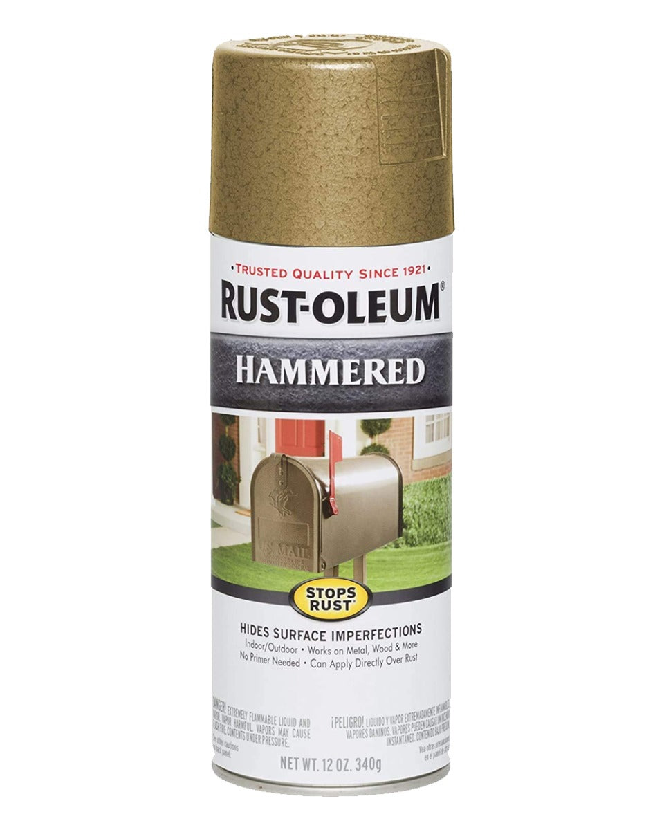RustOleum Hammered Metal Finish Gold Rust 12Oz