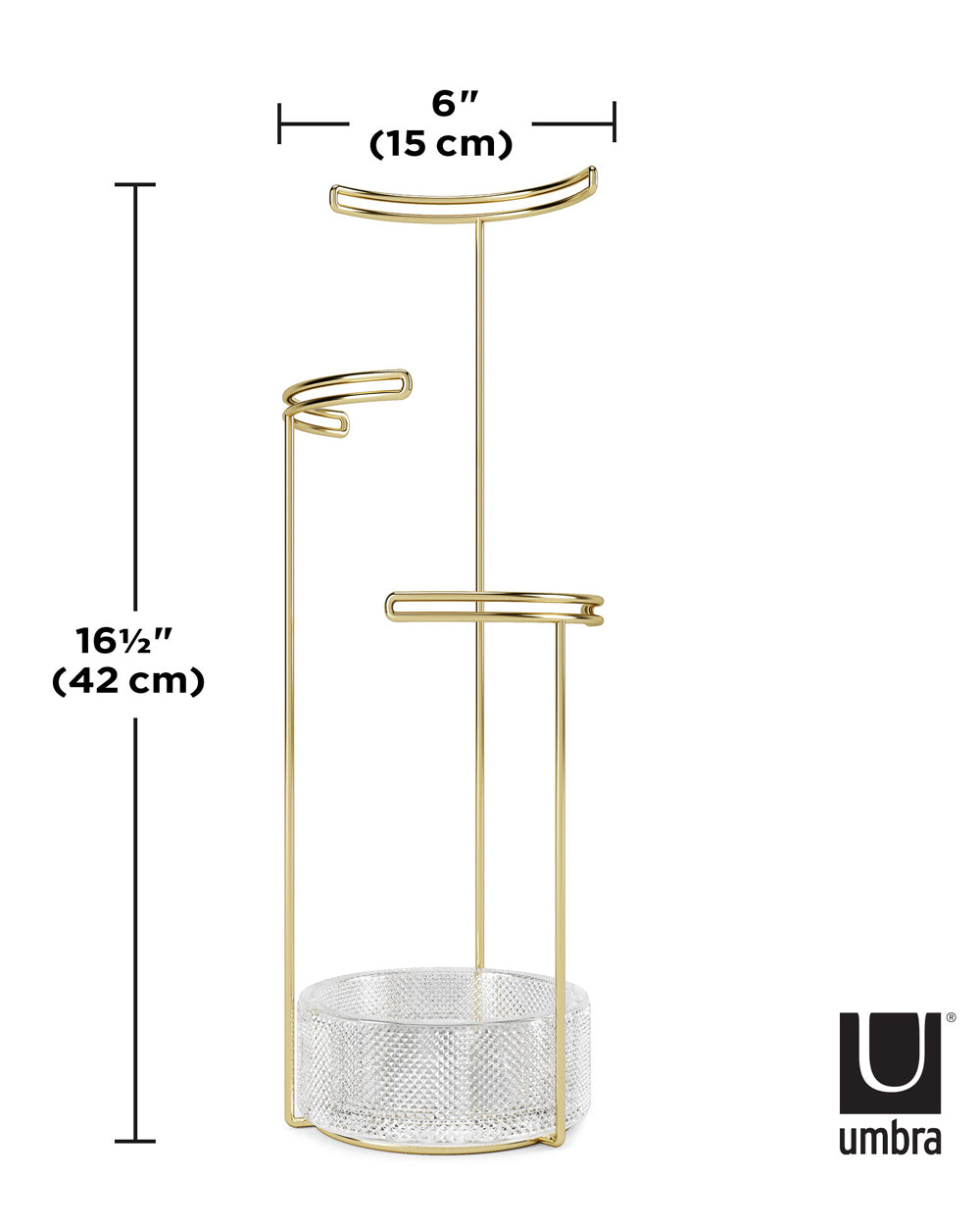 Umbra Tesora Jewelry Stand Brass