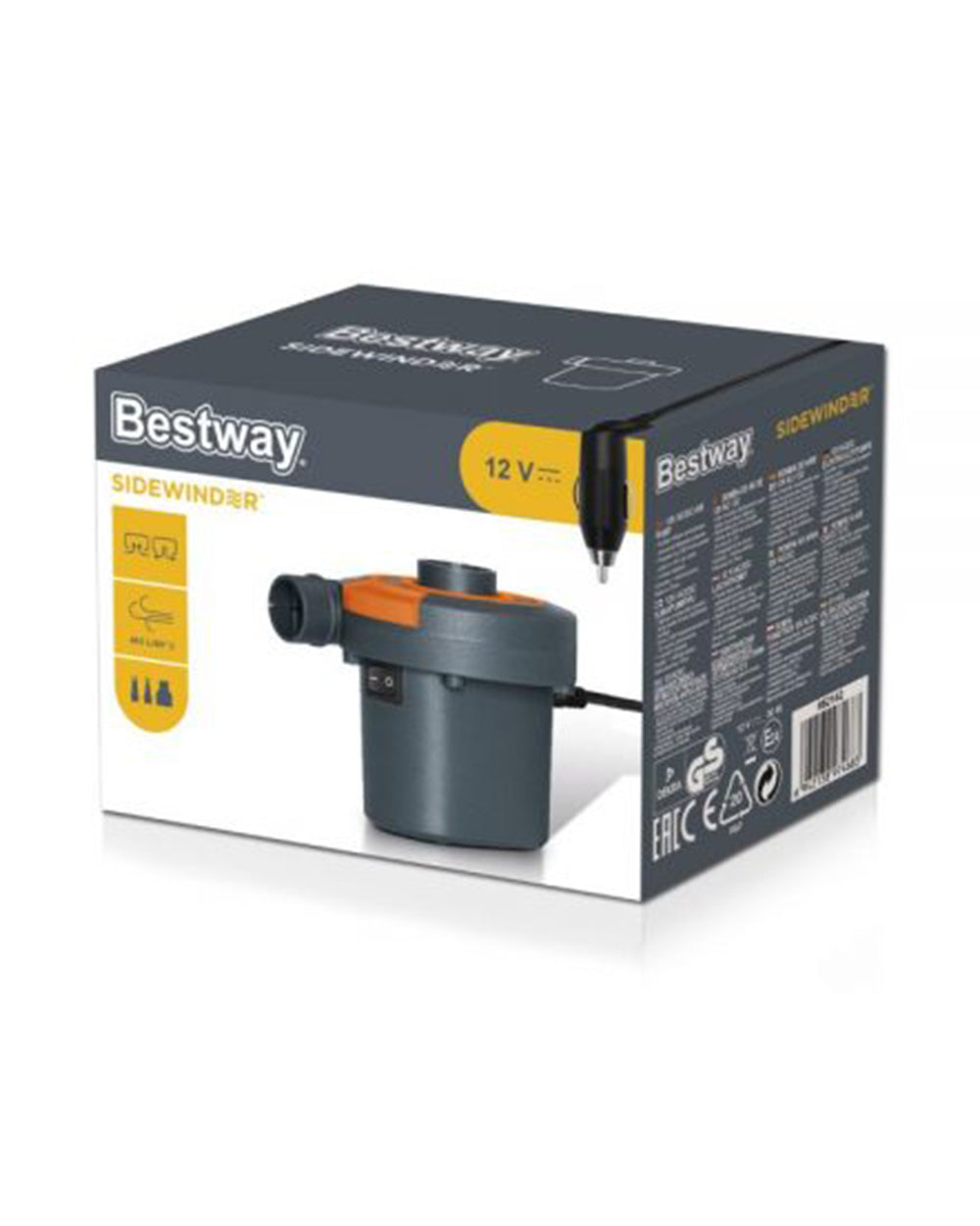 Bestway Airpump AC & DC Sidewinder 12V