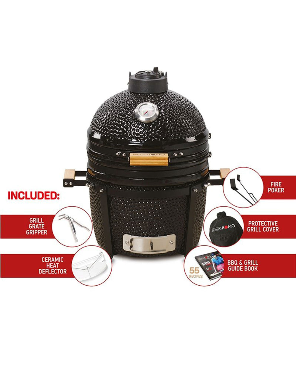 Kamado BONO Minimo Grill Black