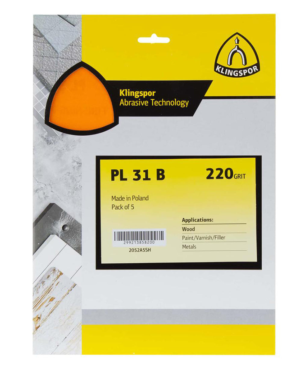 Klingspor Sanding Sheet 220 Grit Pack of 5