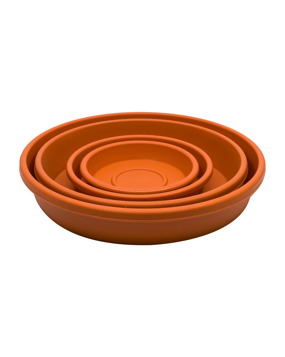 Cosmoplast Round Flower Pot 6 Inch Tray Terracotta