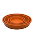 Cosmoplast Round Flower Pot 6 Inch Tray Terracotta