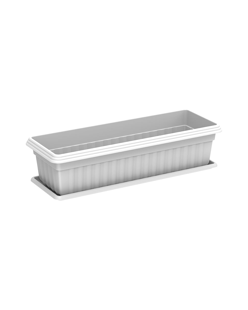 Cosmoplast Exotica Planter Small with Tray White