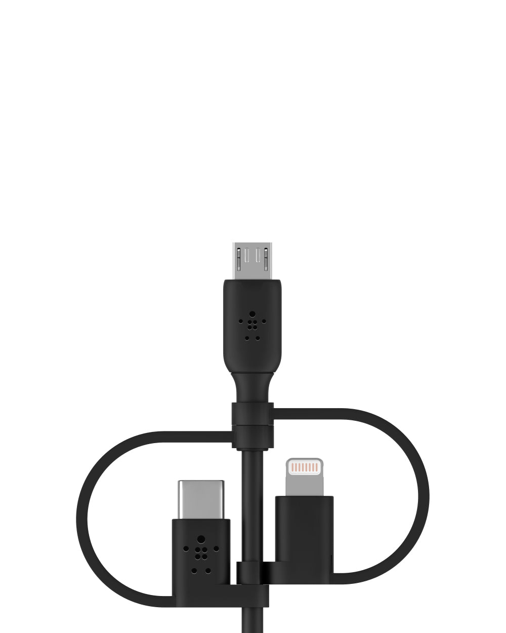 Belkin 1.2 Meter Universal Cable 3 in 1 Lightning, Micro and Type C Black
