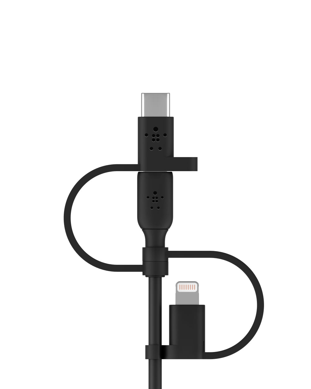 Belkin 1.2 Meter Universal Cable 3 in 1 Lightning, Micro and Type C Black