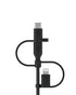Belkin 1.2 Meter Universal Cable 3 in 1 Lightning, Micro and Type C Black
