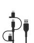 Belkin 1.2 Meter Universal Cable 3 in 1 Lightning, Micro and Type C Black