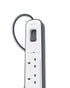 Belkin 4 Way 2 Meter Surge Protection Strip