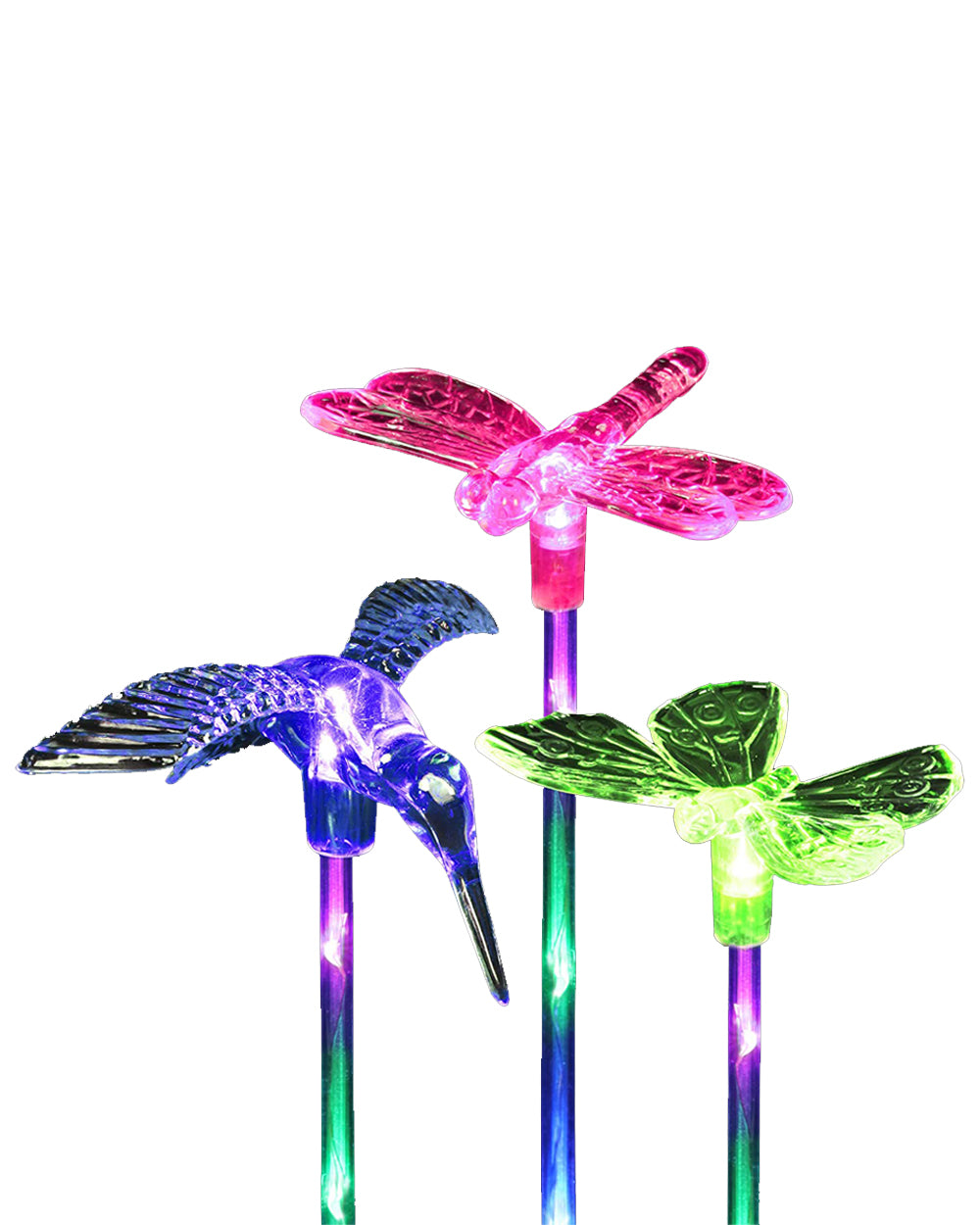 Exhart Solar Acrylic Butterfly Garden Stake