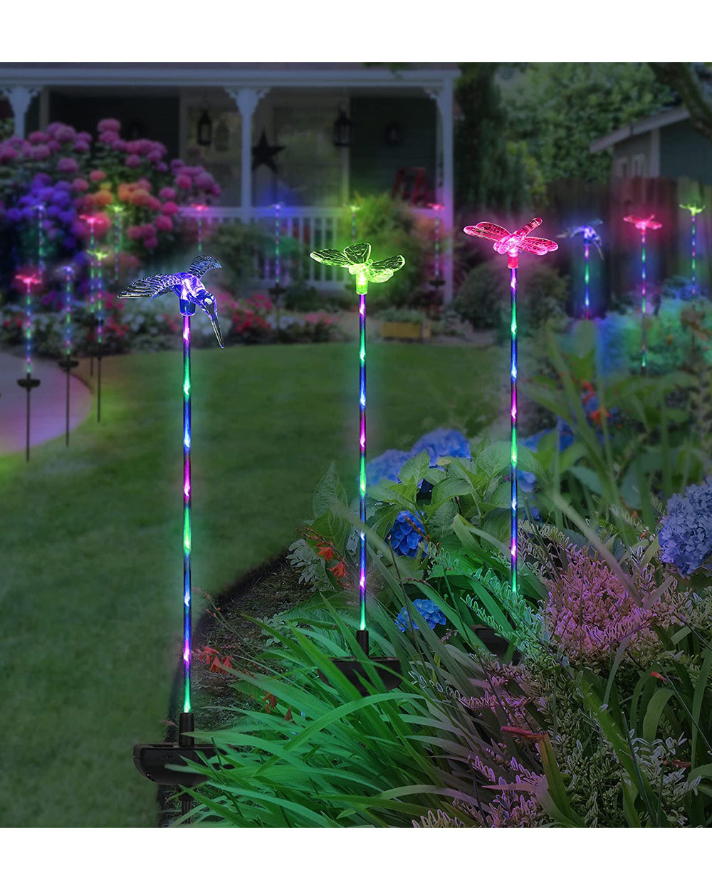 Exhart Solar Acrylic Butterfly Garden Stake