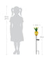 Exhart Solar Metal and Glass Pineapple Garden Stakes Yellow