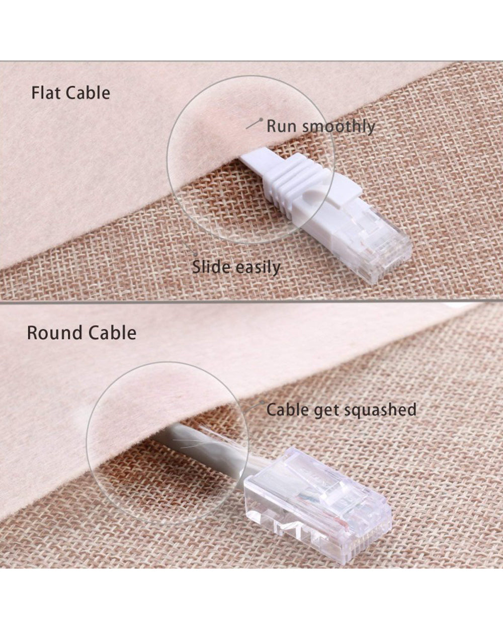 Trands 10 meter CAT 6 Networking Flat Cable CA5474
