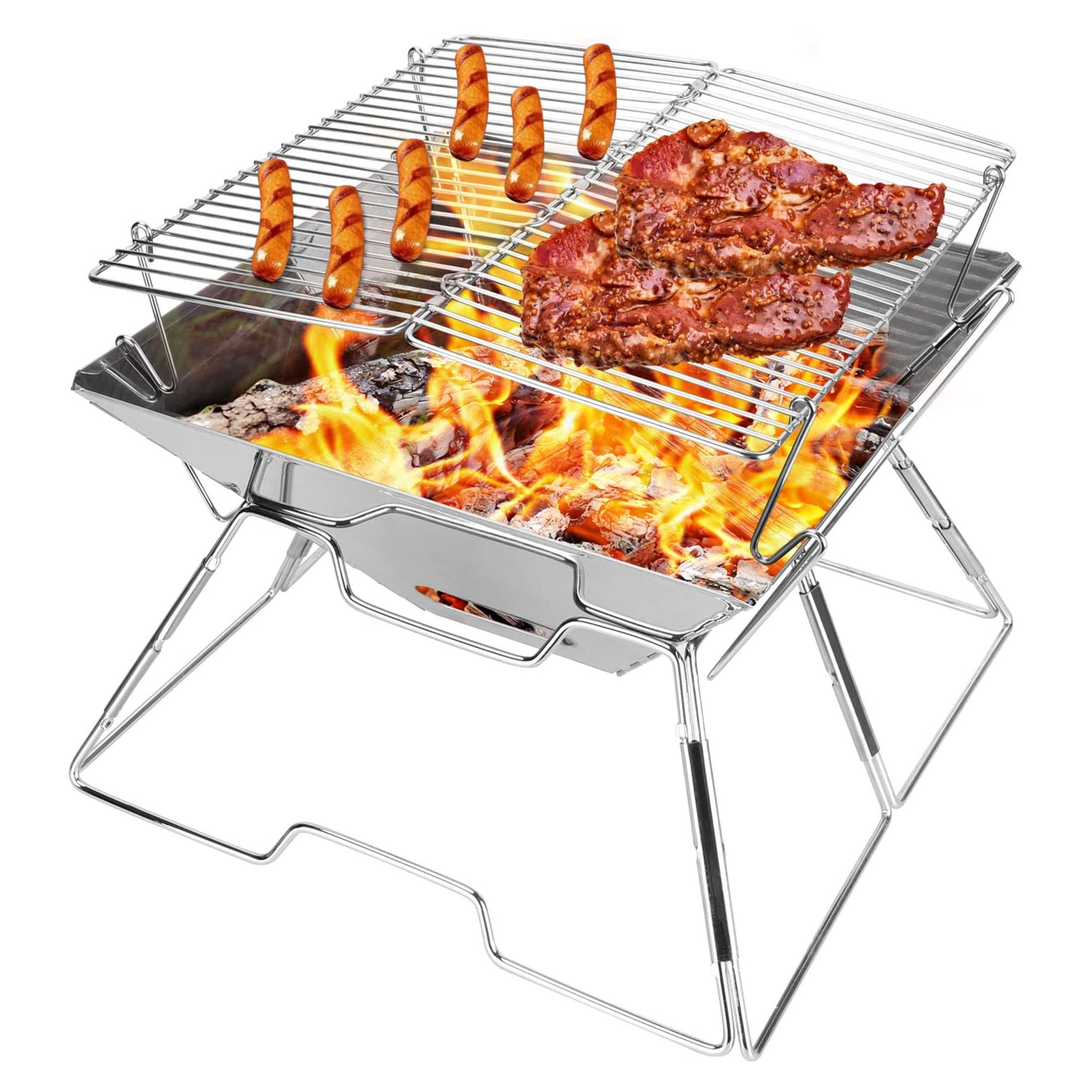 Flame On 2 in 1 Charcoal Grill & Fire Pit