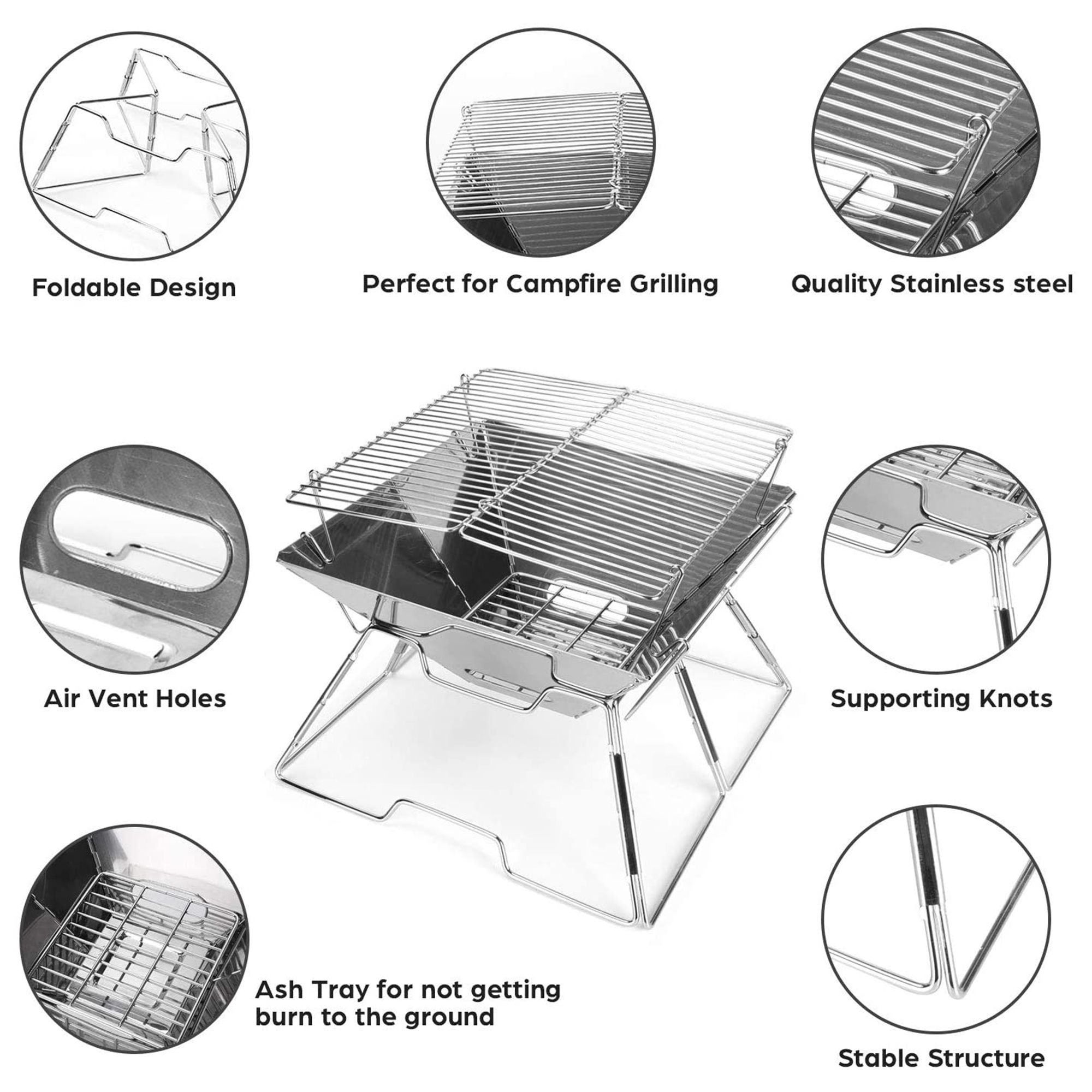 Flame On 2 in 1 Charcoal Grill & Fire Pit