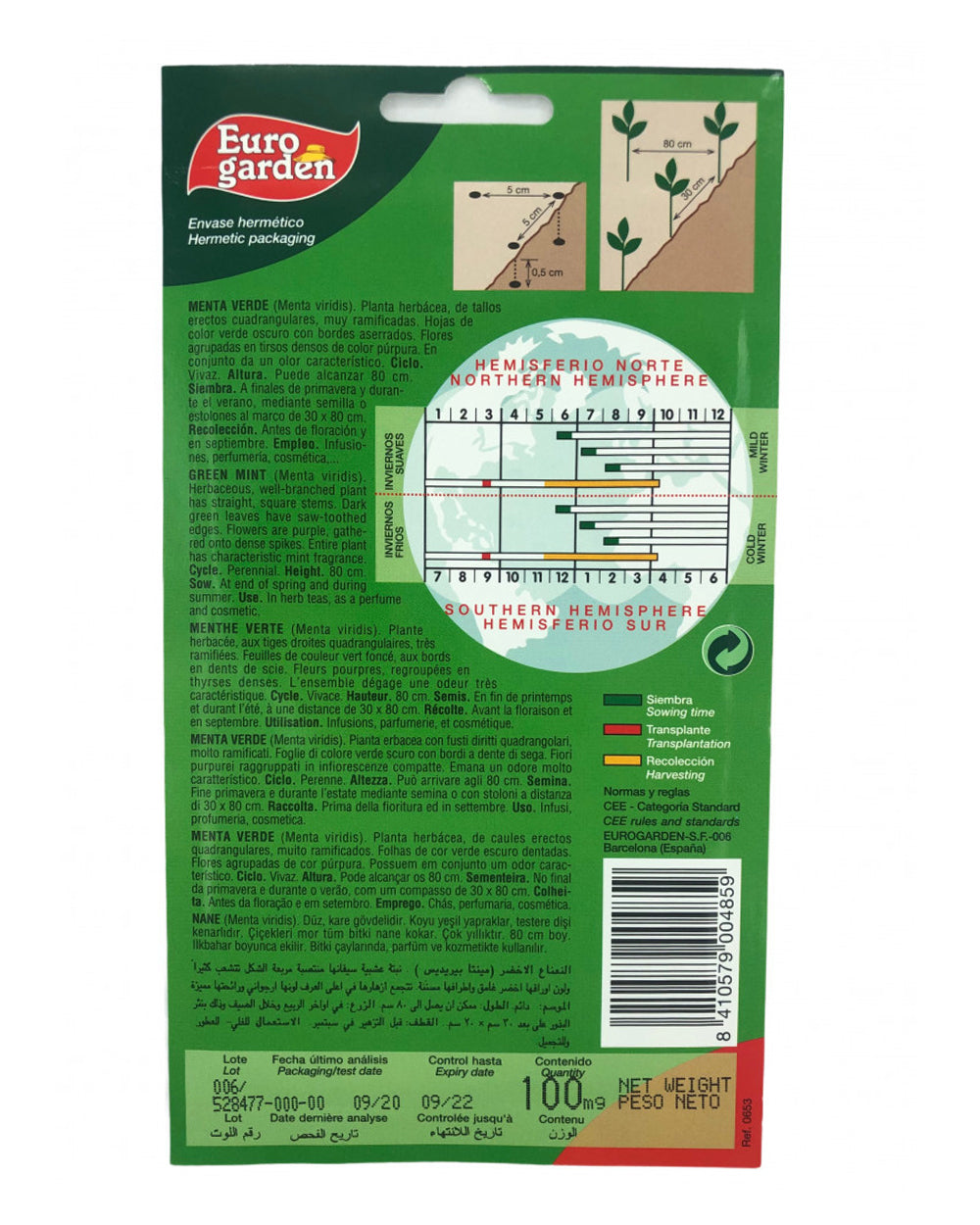 Euro Garden Green Mint Premium Quality Seeds