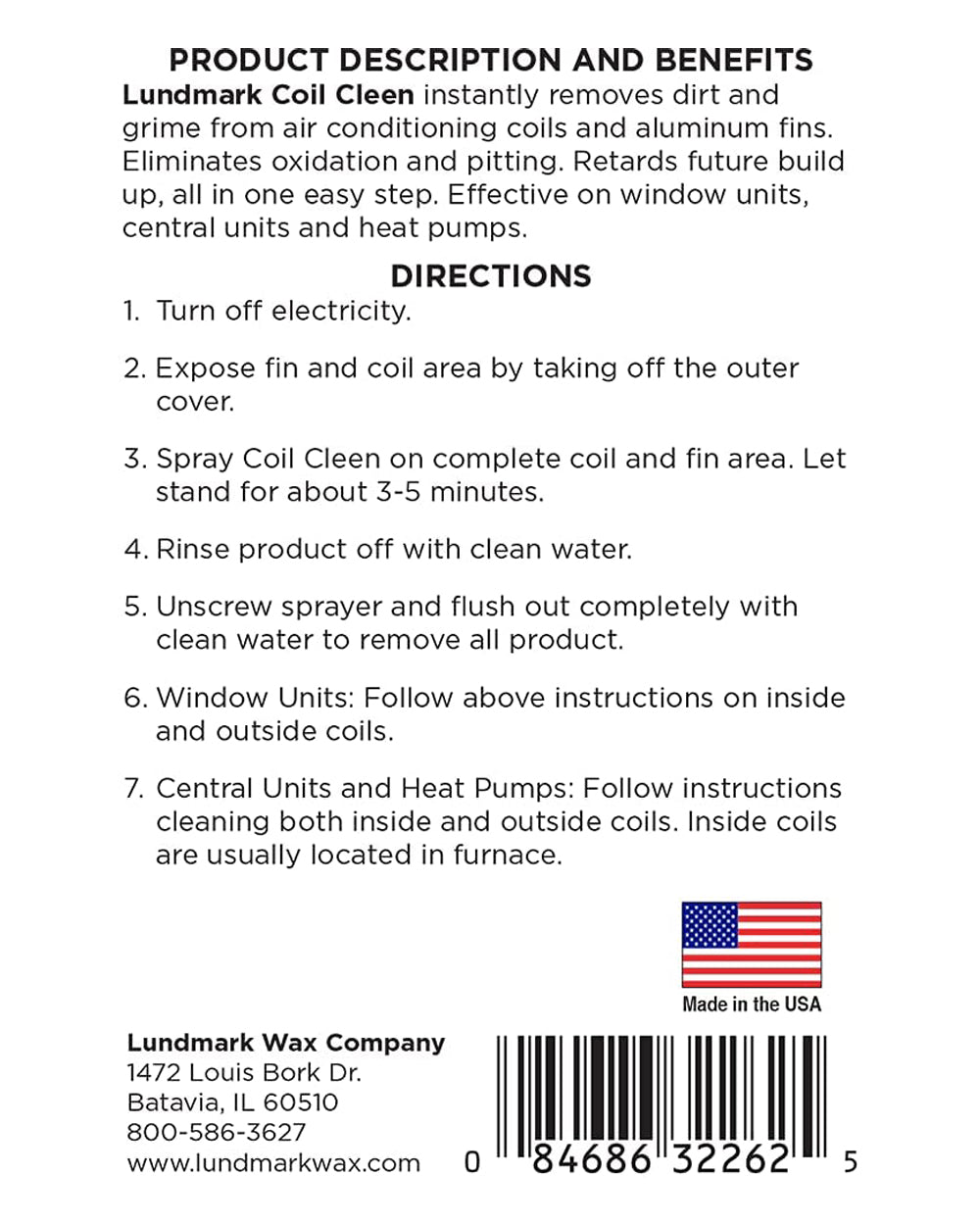 Lundmark Coil Cleen Air Conditioning Fin & Coil Cleaner