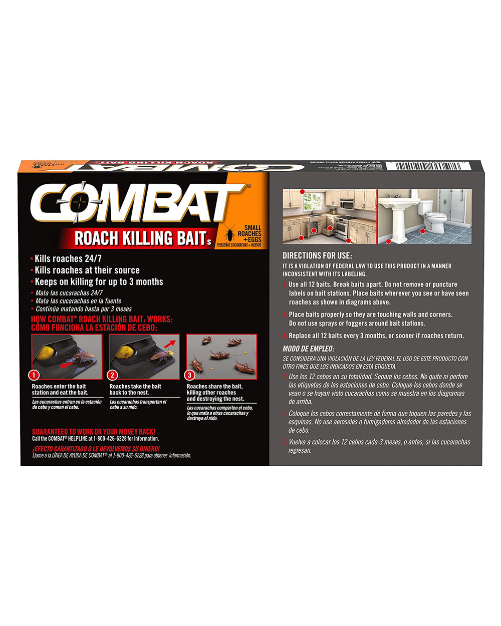 Combat Max 12 Month Roach Killing Bait Pack of 12