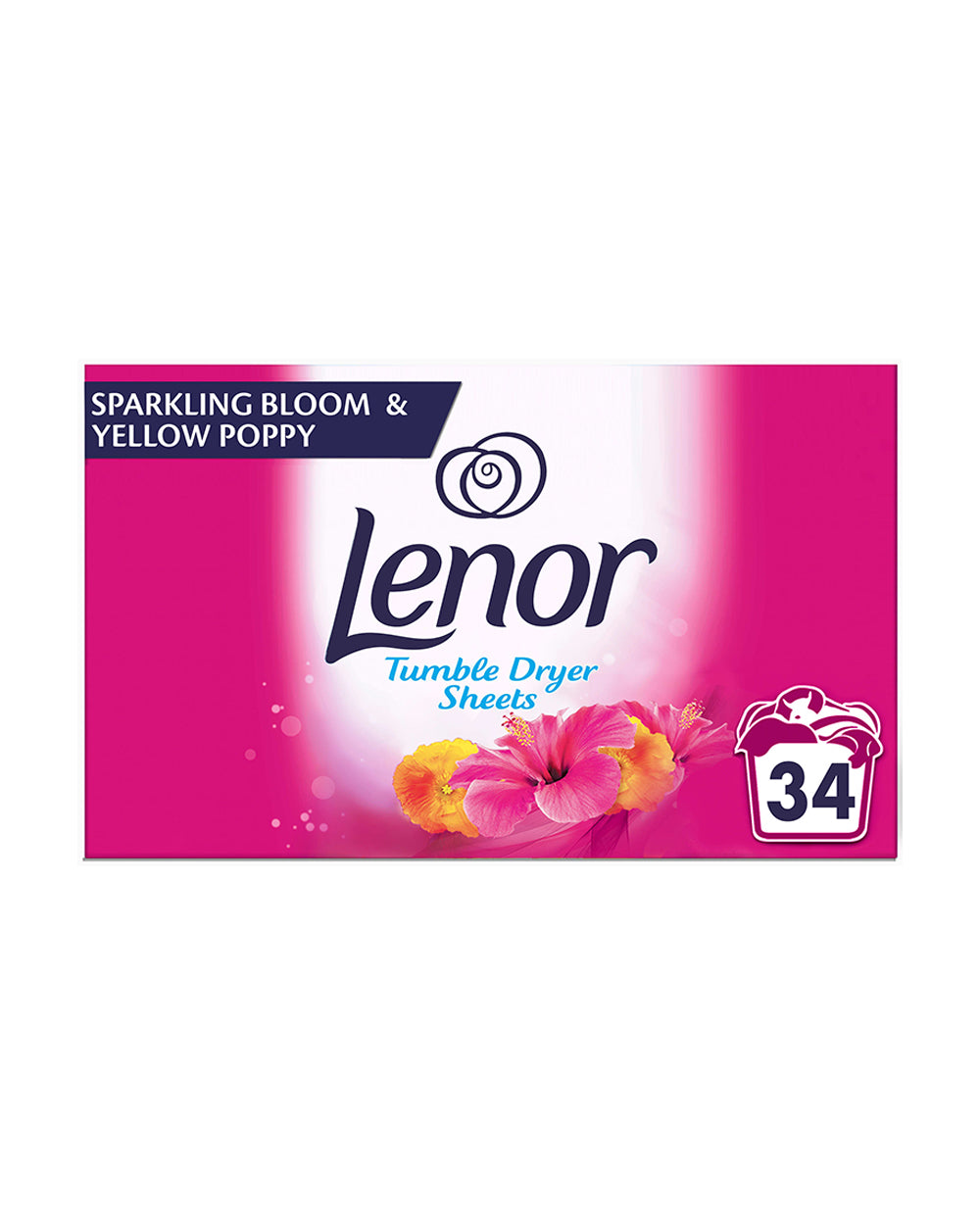 Lenor Tumble Dryer Sheets Sparkling Bloom 34 Sheets