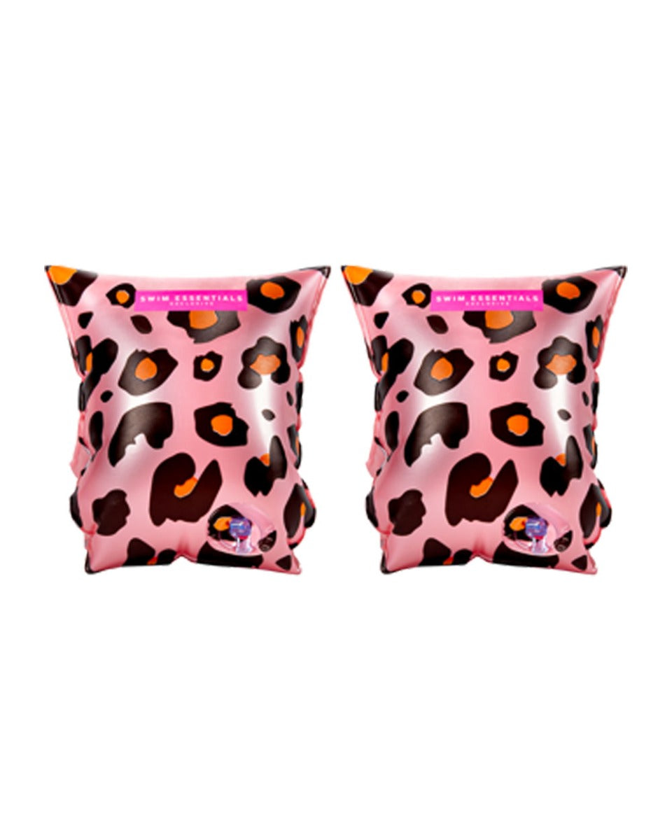 Swim Essentials Rose Gold Leopard Inflatable Swimming Armbands 2-6 years