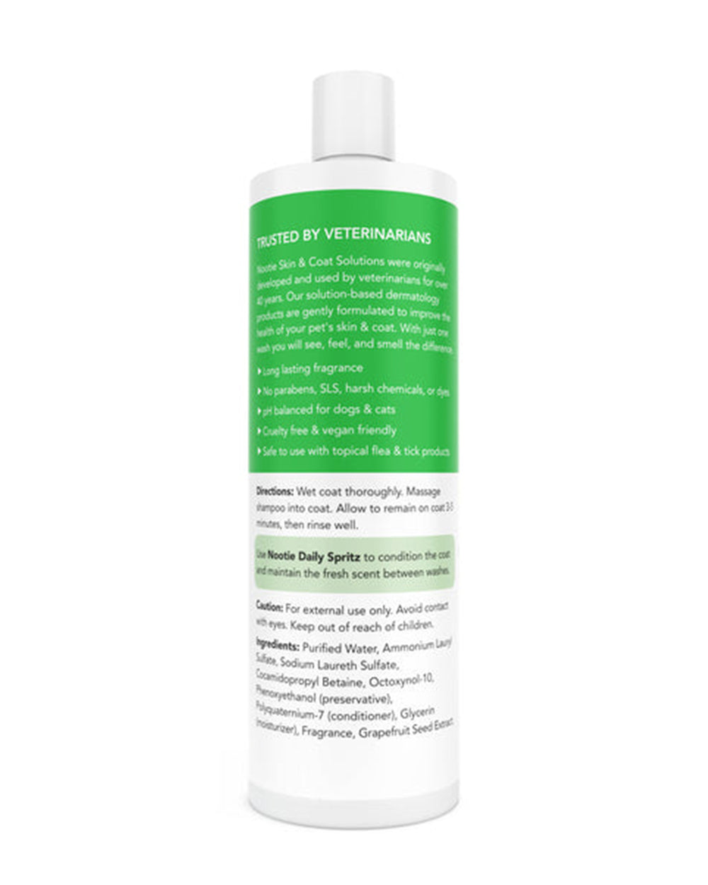 Nootie 16 Ounce Coconut Lime Verbena Hypoallergenic Pet Shampoo with Grapefruit Seed Extract