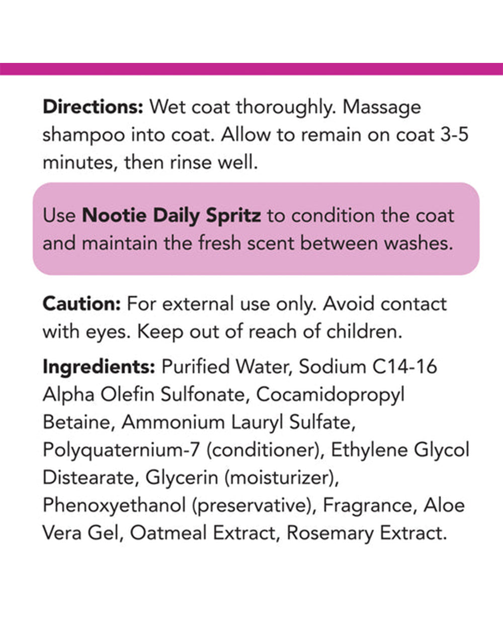 Nootie 16 Ounce Japanese Cherry Blossom Pet Shampoo