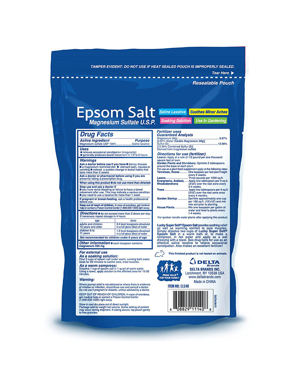 Lucky Super Soft Magnesium Sulfate U.S.P Epsom Salt 19.2oz