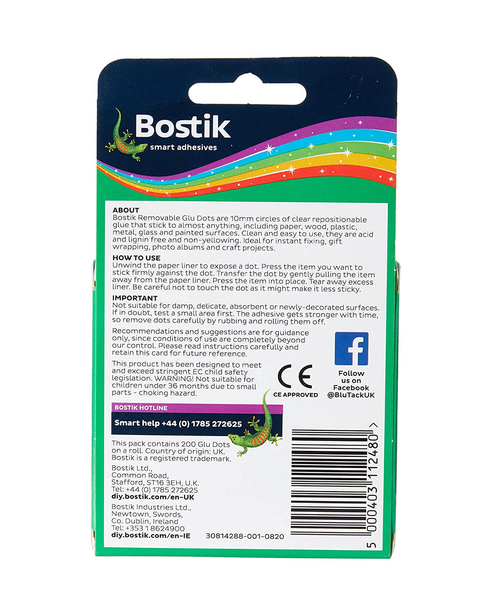 Bostik Stick 200 Glu Dots Removable