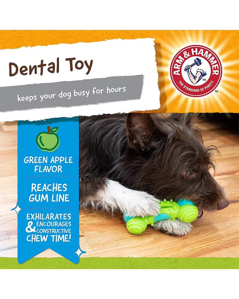Arm & Hammer for Pets Nubbies Duality Bone Dental Dog Toy with Baking Soda
