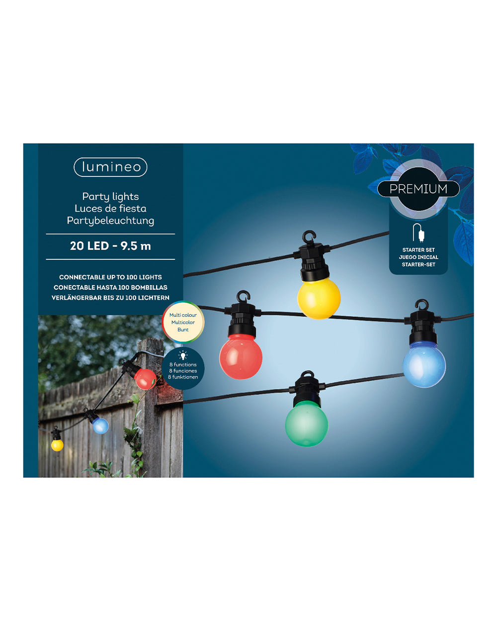 Homesmiths 8 Function Twinkle LED Partylight Effect Outdoor