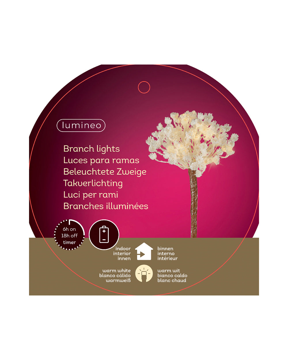 Homesmiths Micro LED Flower Plastic Steady Indoor
