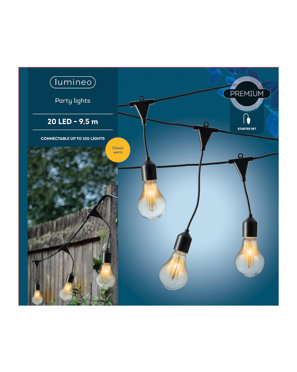 Homesmiths Round Bulb LED Partylight Steady Outdoor