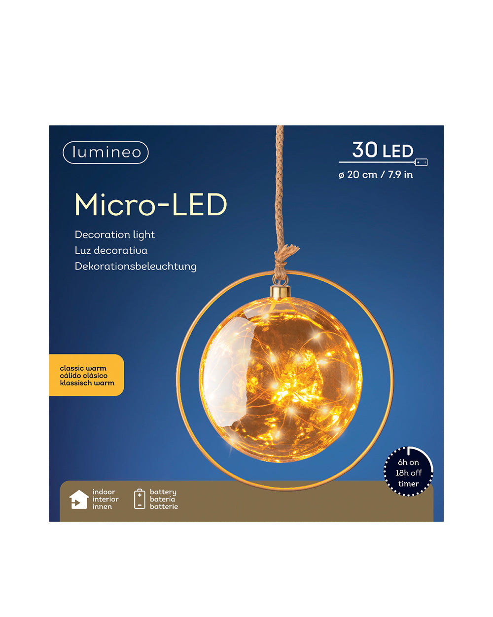 Homesmiths Micro Indoor LED Ball Steady