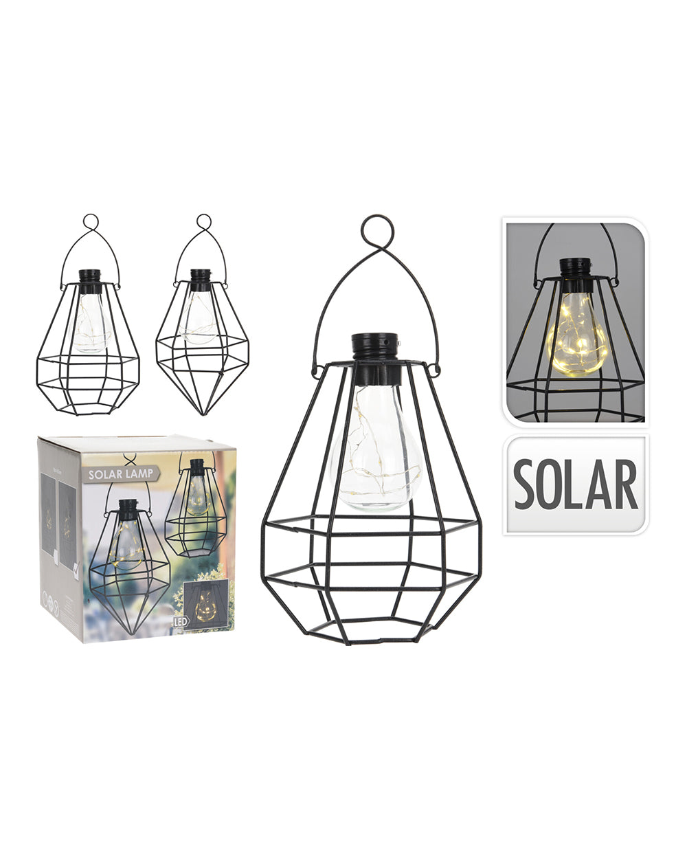 Homesmiths Solar Bulb Lantern Warm White Led Assorted 1 Piece