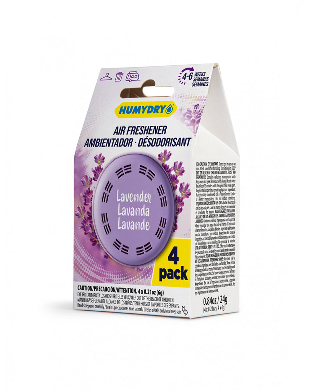 Humydry Air Freshener Disc Lavender Pack of 4